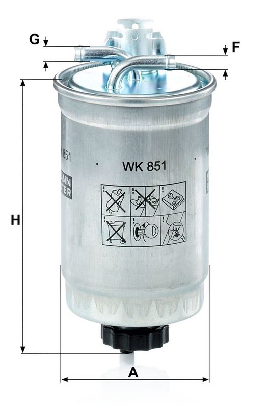 Kütusefilter, MANN-FILTER WK 851