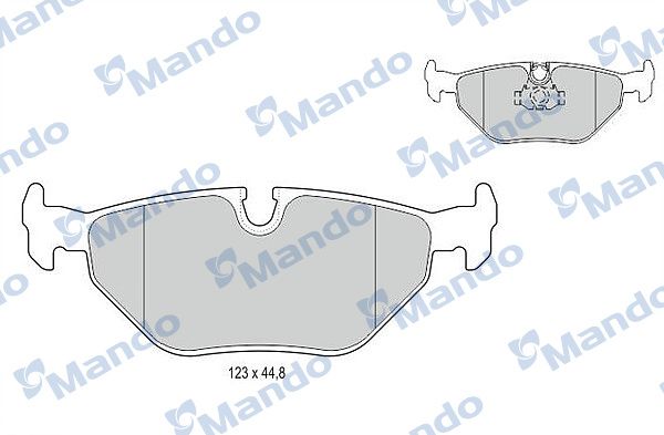 Комплект гальмівних накладок, дискове гальмо, Mando MBF015120