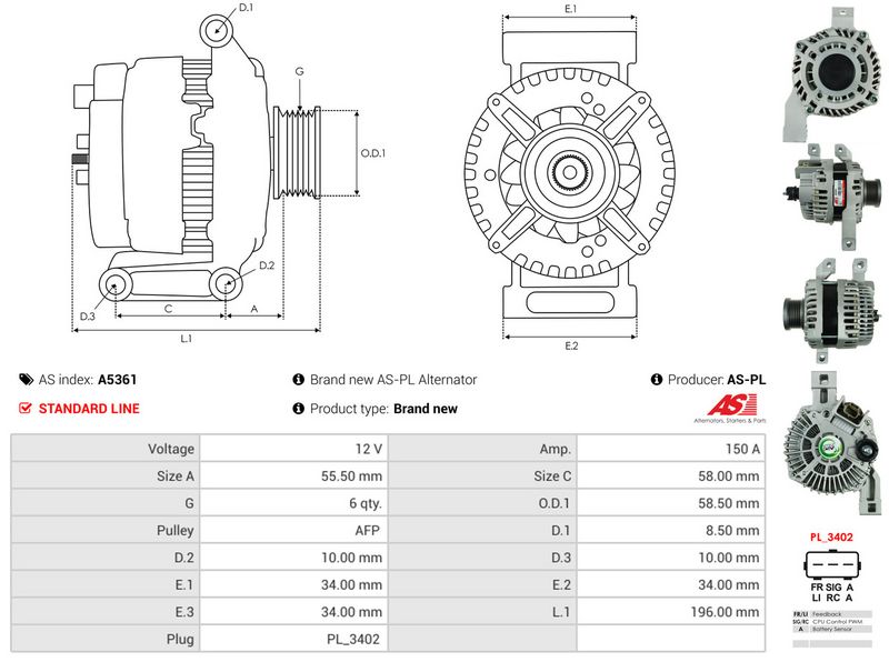 AS-PL A5361 Alternator