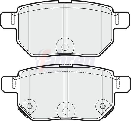 Fahren Brake Pad Set, disc brake FBP3666