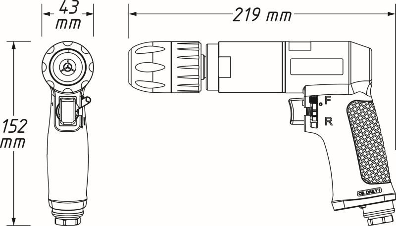 HAZET 9030P-1 Drill (compressed air)