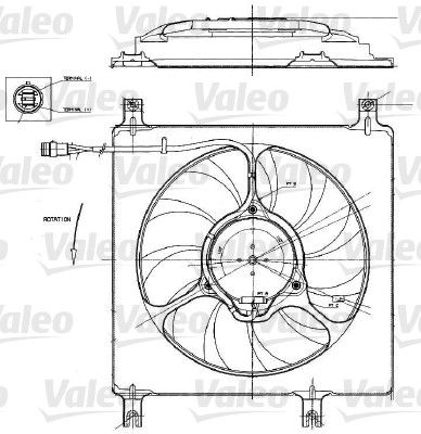 VALEO ventilátor, motorhűtés 698552