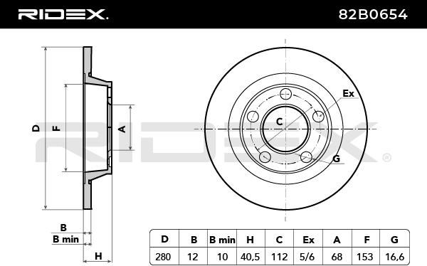 спирачен диск RIDEX