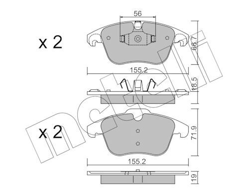 Plaquettes+de+frein+à+disque METELLI 22-0675-3