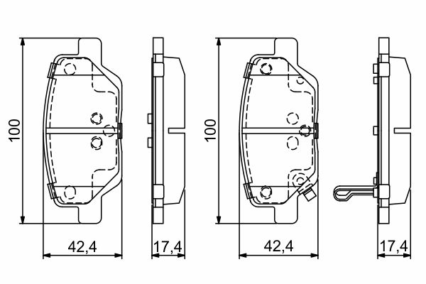BOSCH 0986495393 Brake Pad Set, disc brake