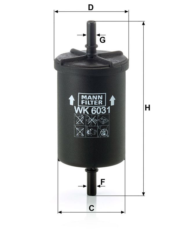 Kütusefilter, MANN-FILTER WK 6031