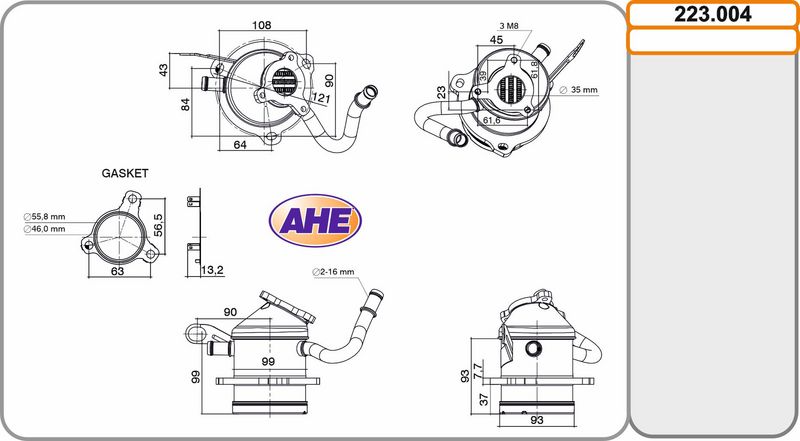AHE 223.004 - EGR aušintuvas
