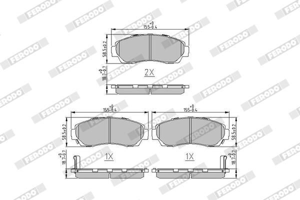 FERODO FDB4161 Brake Pad Set, disc brake