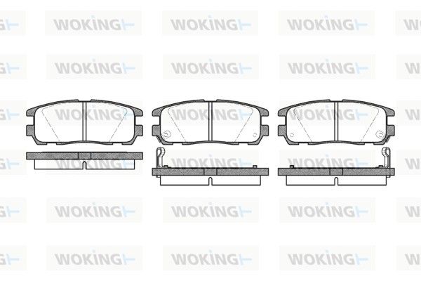 Комплект гальмівних накладок, дискове гальмо, Woking P526302