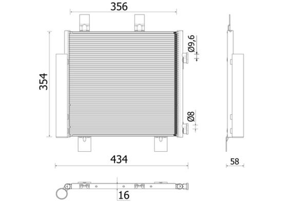 Kondenzátor, klimatizace AC 899 000P