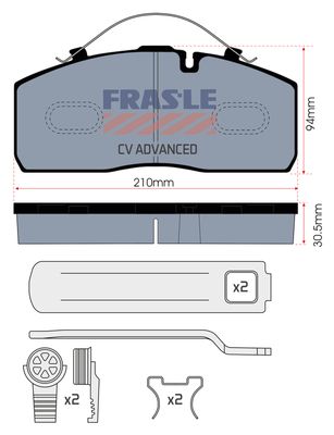 desky brzdové SAF SBS 2220 - standard PD/213-K036-CV