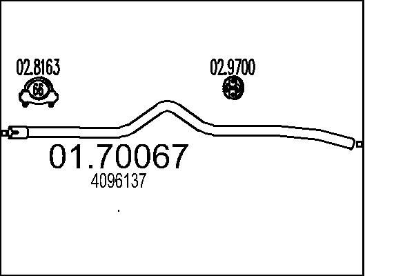 MTS kipufogócső 01.70067