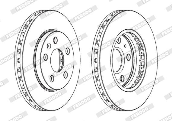 FERODO Disque de frein DDF1721C