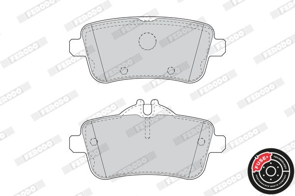 Комплект гальмівних накладок, дискове гальмо, Ferodo FDB4587