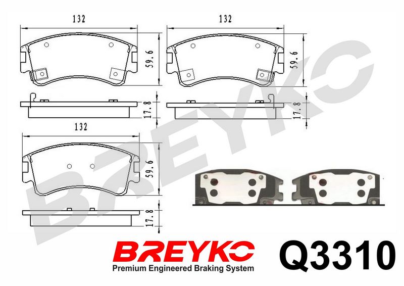 DAVID VASCO Q3310 Brake Pad Set, disc brake