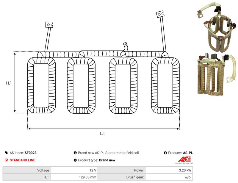 AS-PL SF0023 Field Winding, starter