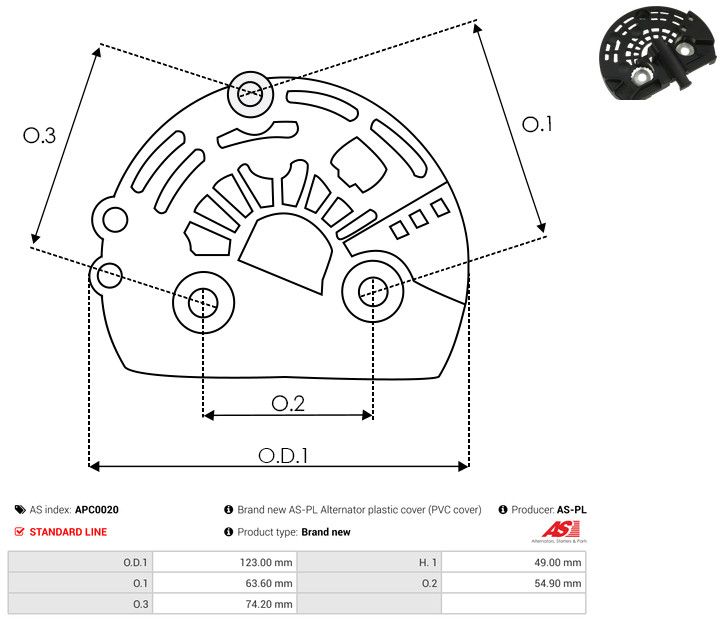 Kaitsekate, generaator, AS-PL APC0020