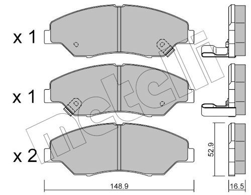 Plaquettes+de+frein+à+disque METELLI 22-0376-0