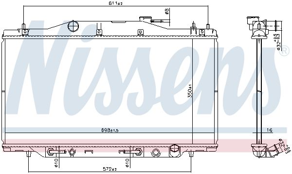 NISSENS Kühler, Motorkühlung 606988