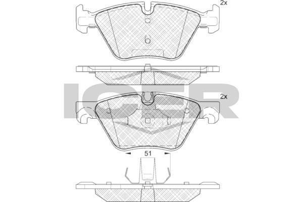 ANDEL 182002 - Brake Pad Set, Disc Brake