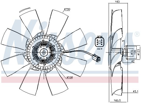 NISSENS 86115 Clutch, radiator fan