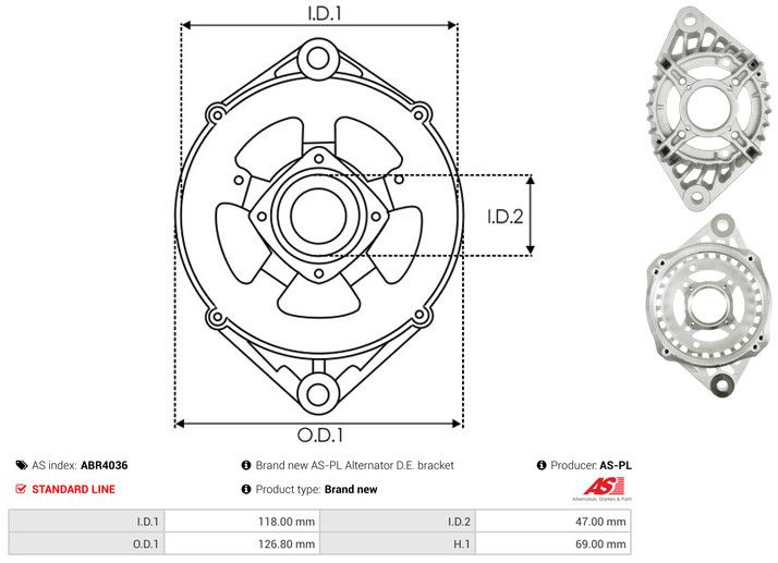 Kaitsekate, generaator, AS-PL ABR4036
