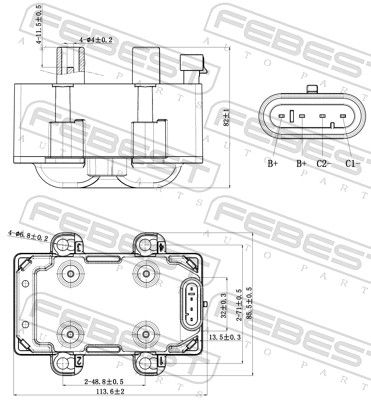 FEBEST 24640-002 Ignition Coil Unit