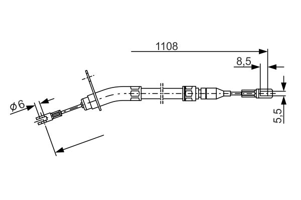 BOSCH Mercedess трос ручн. гальмівний W126 280SE