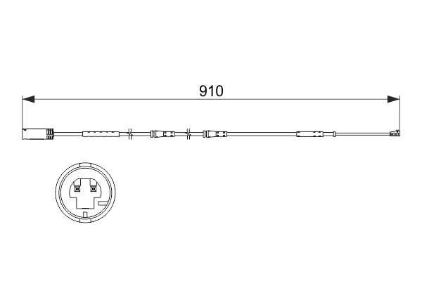 BOSCH 1 987 473 522 Warning Contact, brake pad wear