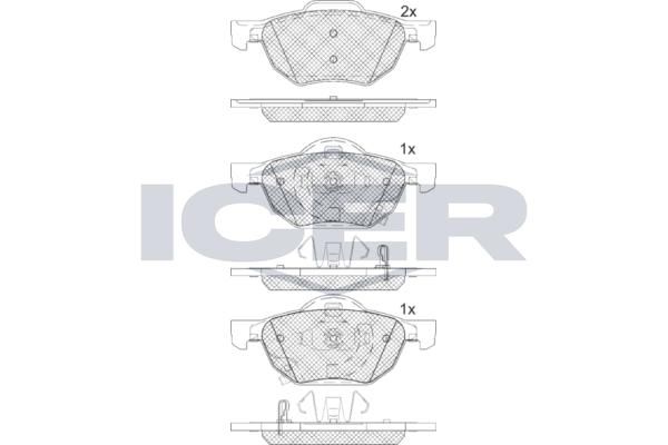 ANDEL 181695 - Brake Pad Set, disc brake
