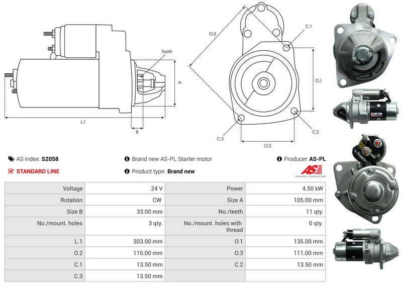 AS-PL S2058 Starter