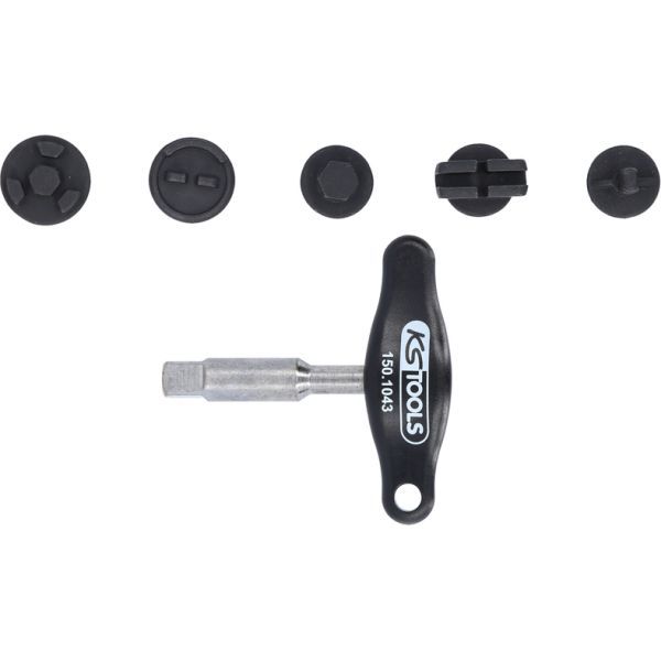 KS TOOLS 150.1030 Set of Socket Wrench Inserts, oil drain plug