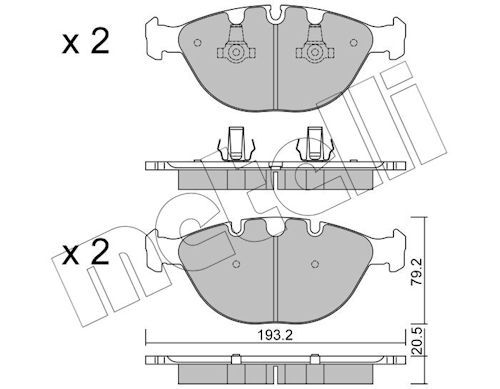 Plaquettes+de+frein+à+disque METELLI 22-0771-0