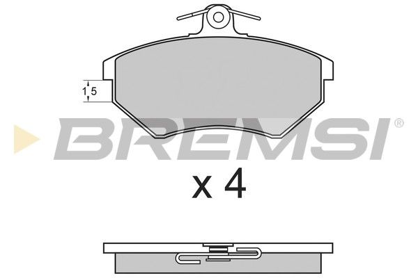 Тормозные колодки пер. Audi 80/100/A4 78-00 (TRW) (119x70x19,4) без датчика