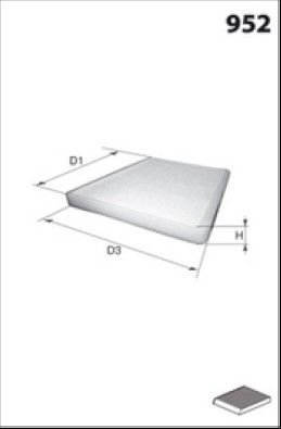 MISFAT Filtre d'habitacle HB162