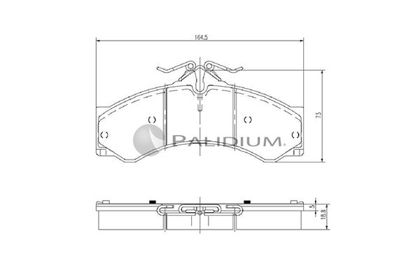 ASHUKI by Palidium fékbetétkészlet, tárcsafék P1-1119