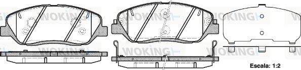 Колодки гальмівні, передні, Hyundai Genesis, Grand Santa Fe, Santa Fe; KIA Carnival, Monave, Sorento; 2.0-3.8, 08-