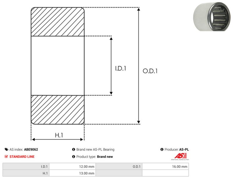 AS-PL ABE9062 Bearing