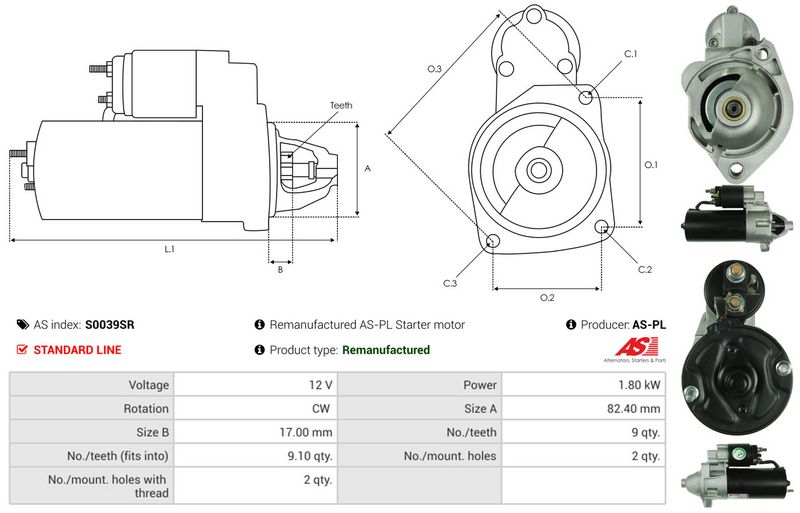 AS-PL S0039SR Starter
