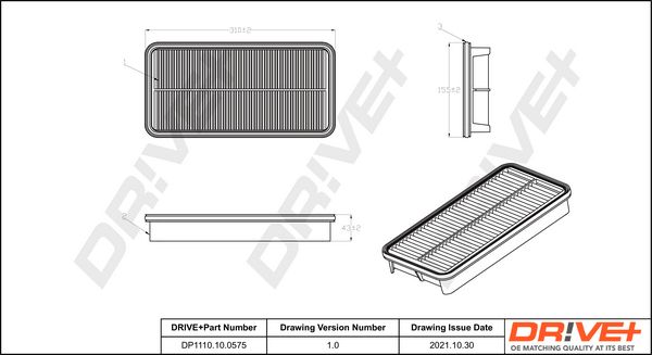 Filtru aer DP1110.10.0575 Dr!ve+
