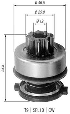 MAGNETI MARELLI бендикс z=9 FORD 2,8 SAAB 2,0/2,3 [940113020259]