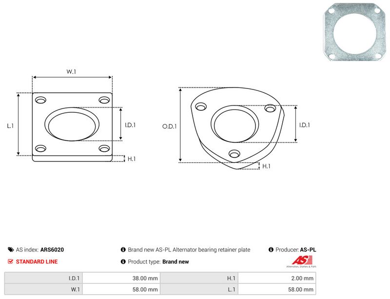 AS-PL ARS6020 Repair Set, alternator