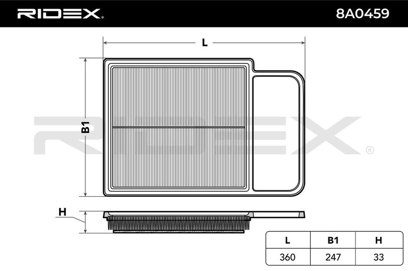 въздушен филтър RIDEX