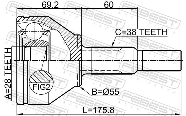 FEBEST 2110-EXPL Joint Kit, drive shaft