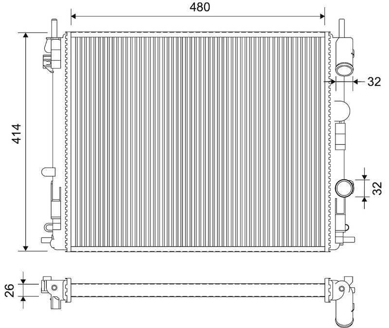 Radiateur+refroidissement+du+moteur VALEO 732721