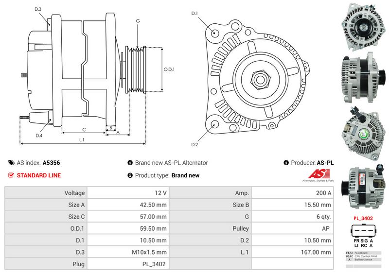 AS-PL A5356 Alternator