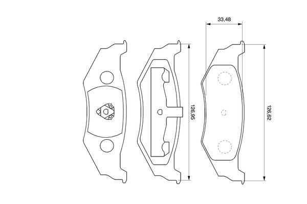 BOSCH колодки гальмівний задній CHRYSLER 300M, PT Cruiser