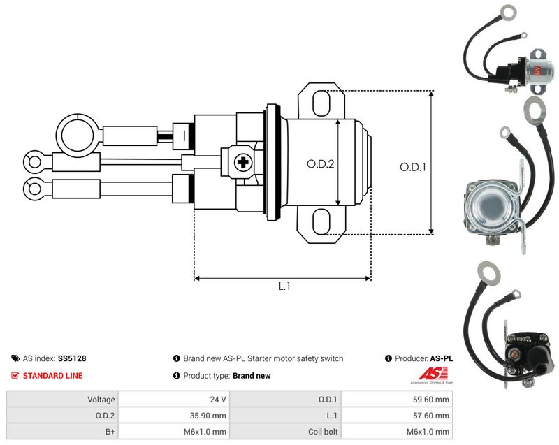 Magnetlülitus, starter, AS-PL SS5128