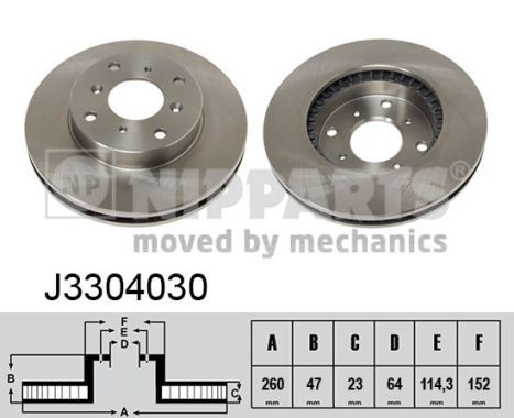 NIPPARTS féktárcsa J3304030