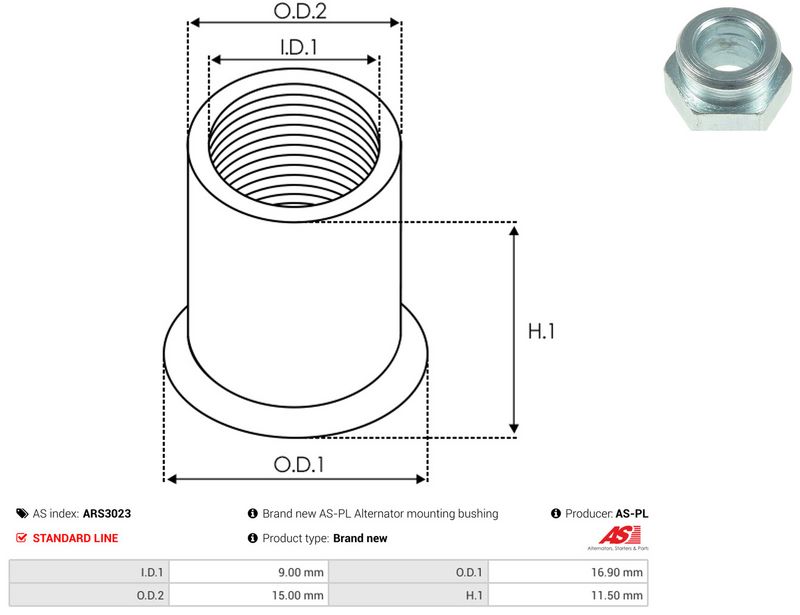 AS-PL ARS3023 Repair Set, alternator
